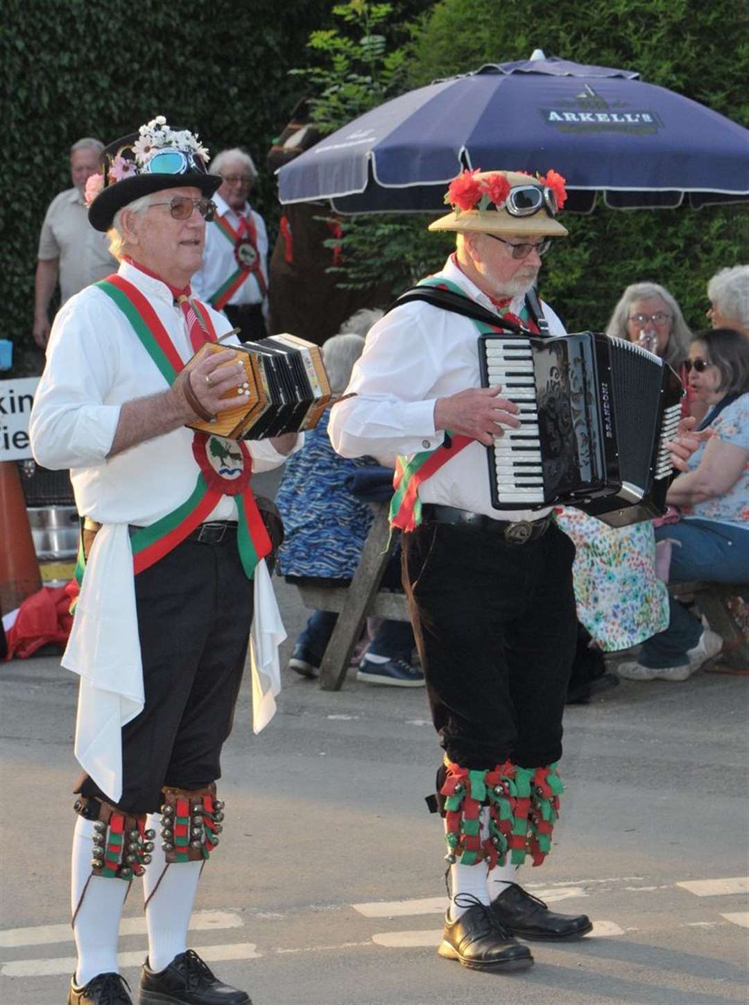 Icknield Way and Kennet morris men at The Bell, Aldworth Pic: Geoff Fletcher