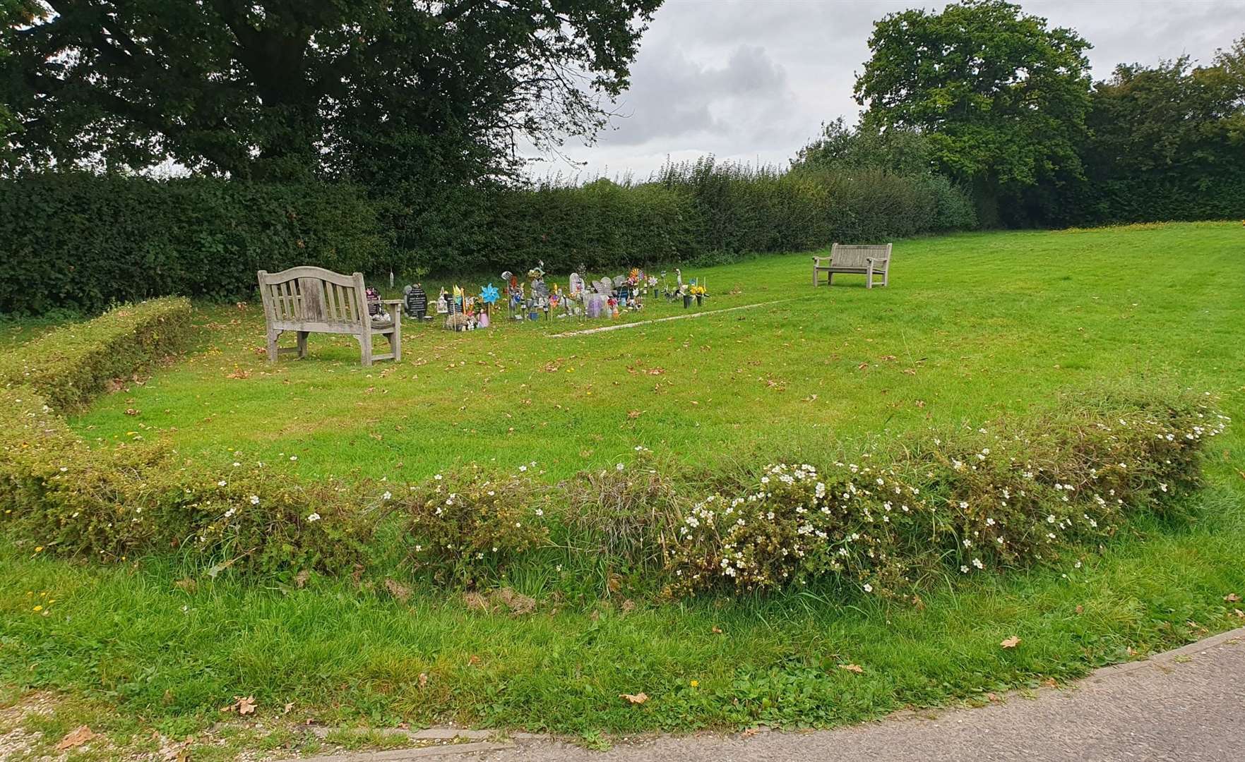 The cemetery before the works started