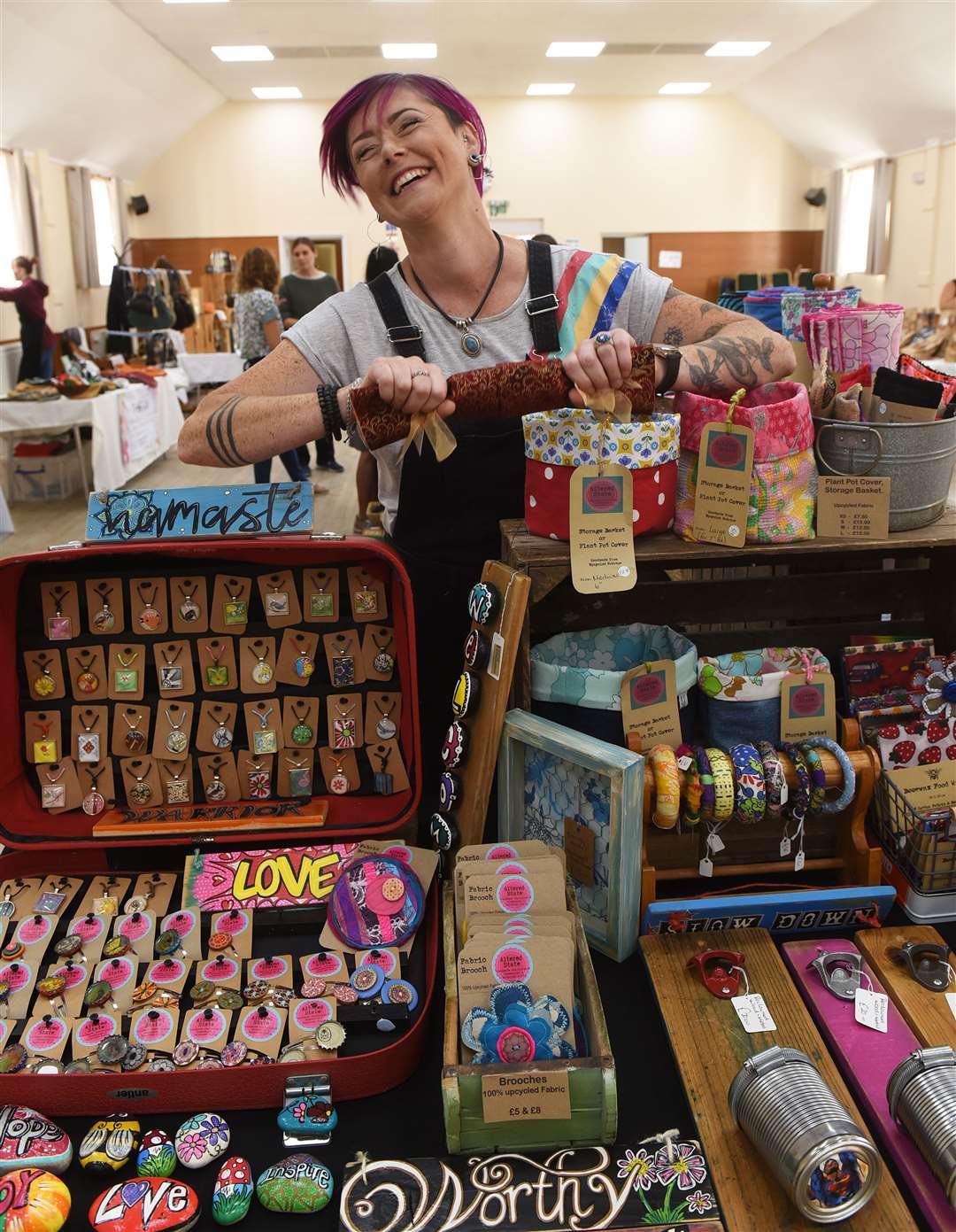 Helen Whitfield, handmade sustainable housewares and upcycled gifts. showing reusable cracker.Ref: 39-1221. (51626760)