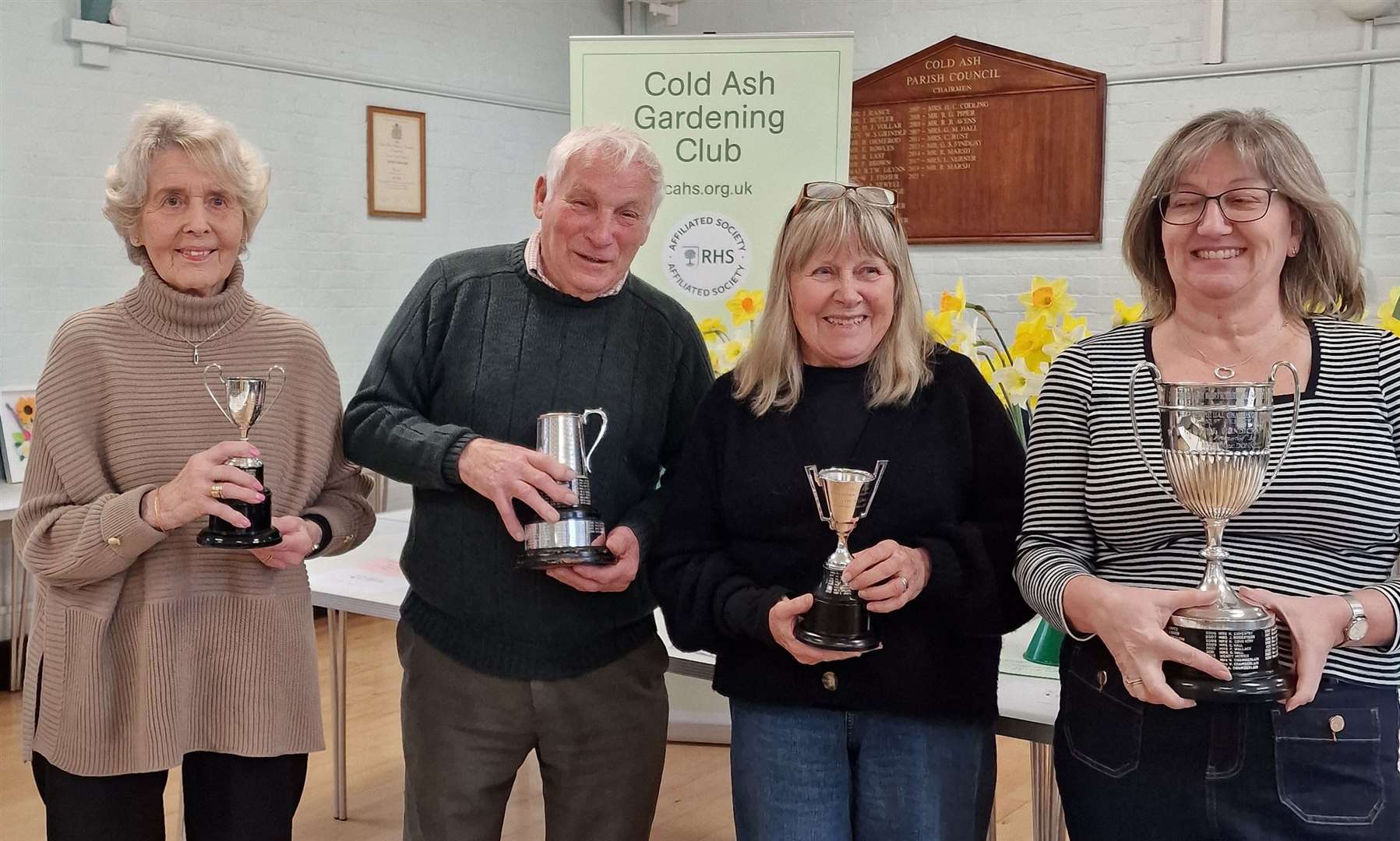 Cup winners Jacqueline Smith, Eddy Smith, Chris Jones and Jen Samuels