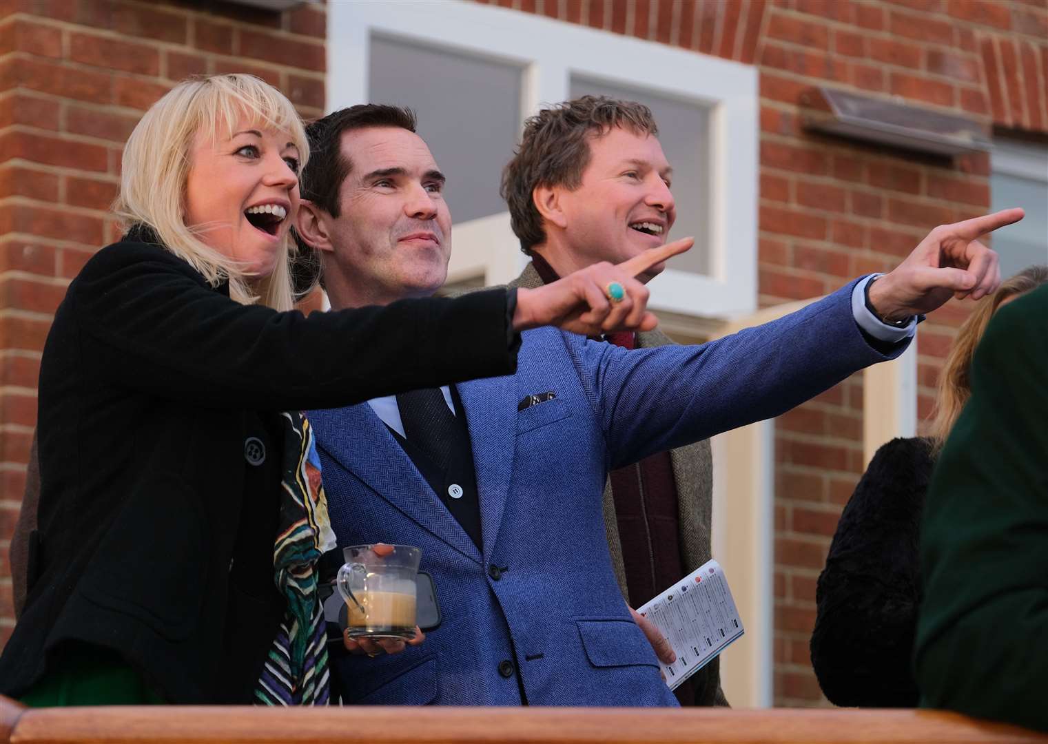 Sara Cox and Jimmy Carr.