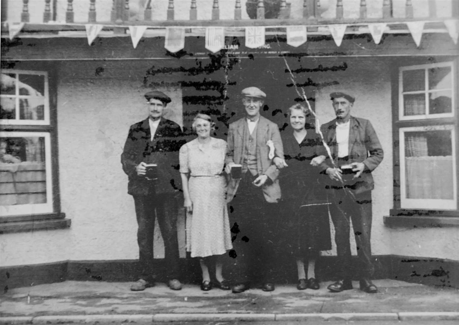 Colin Young, from Thatcham, pictured with his grandparents who ran The Halfway Inn between Newbury and Hungerford