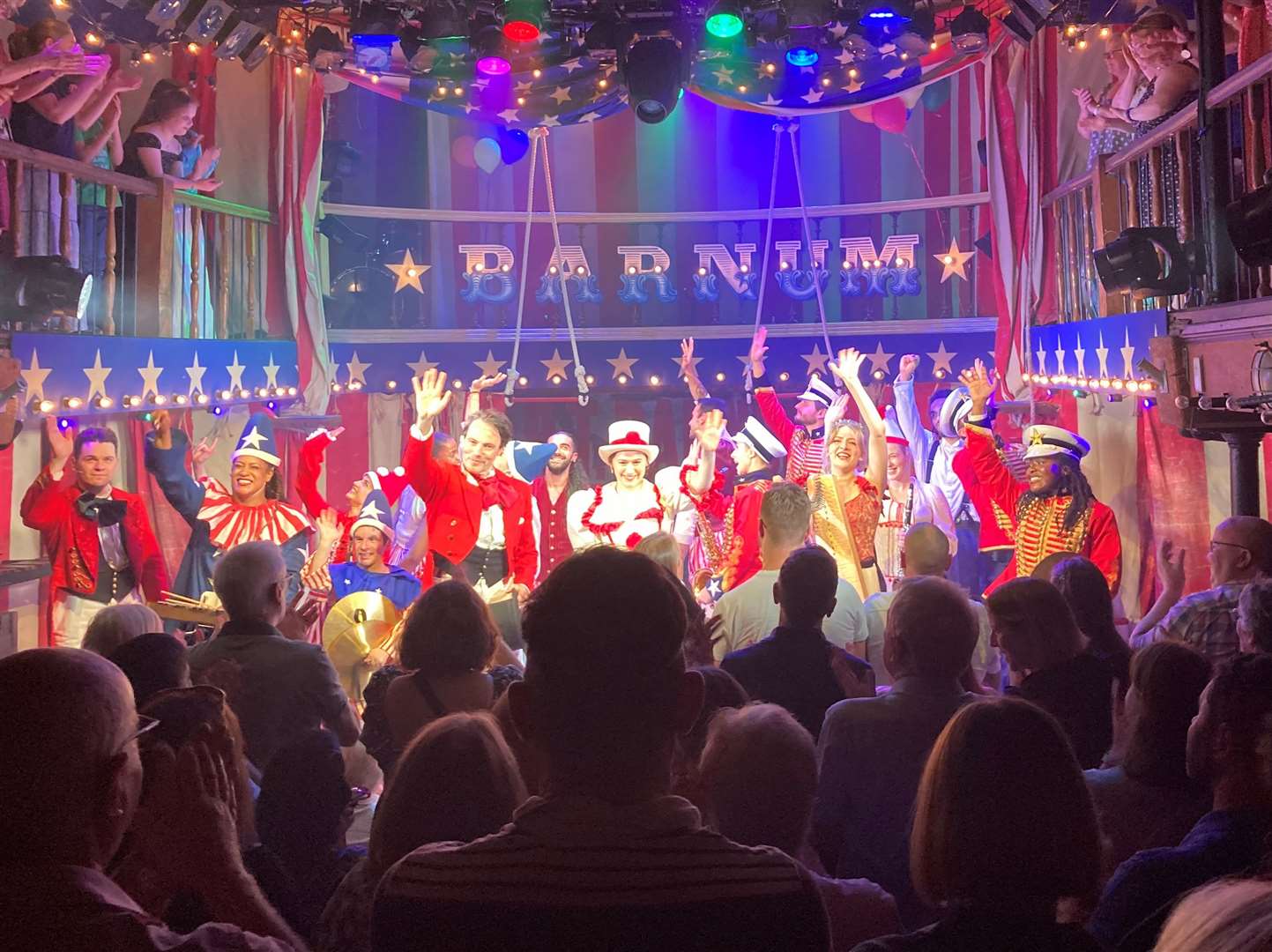A standing ovation for The Watermill’s latest production, Barnum, taken on Friday, July 19, by Tracey Godsmark