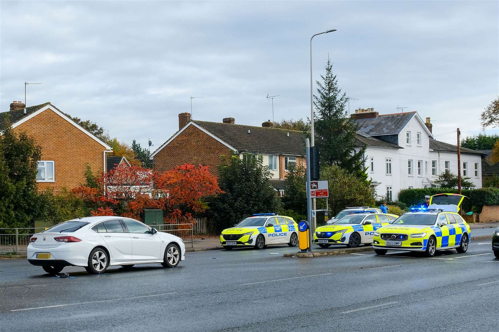 Scenes on the A4 in Newbury after the crash on Wednesday