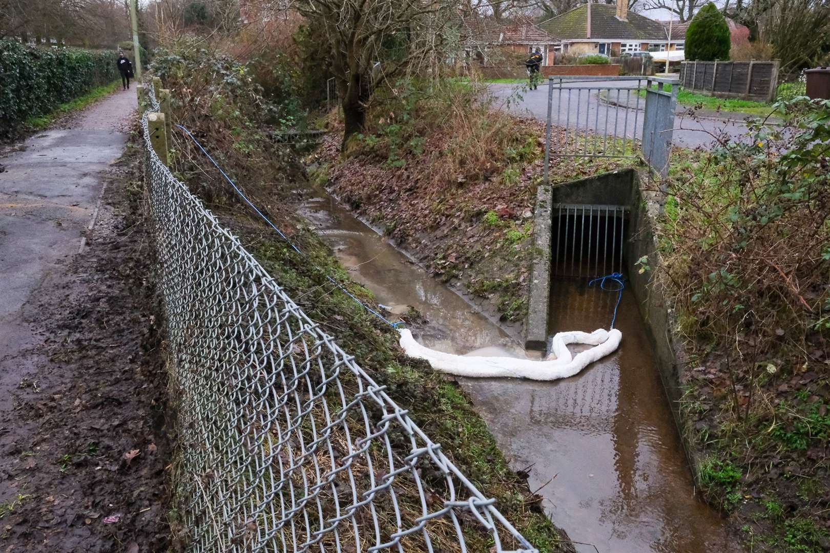 Photos taken of the raw sewage spill on Wednesday, January 4