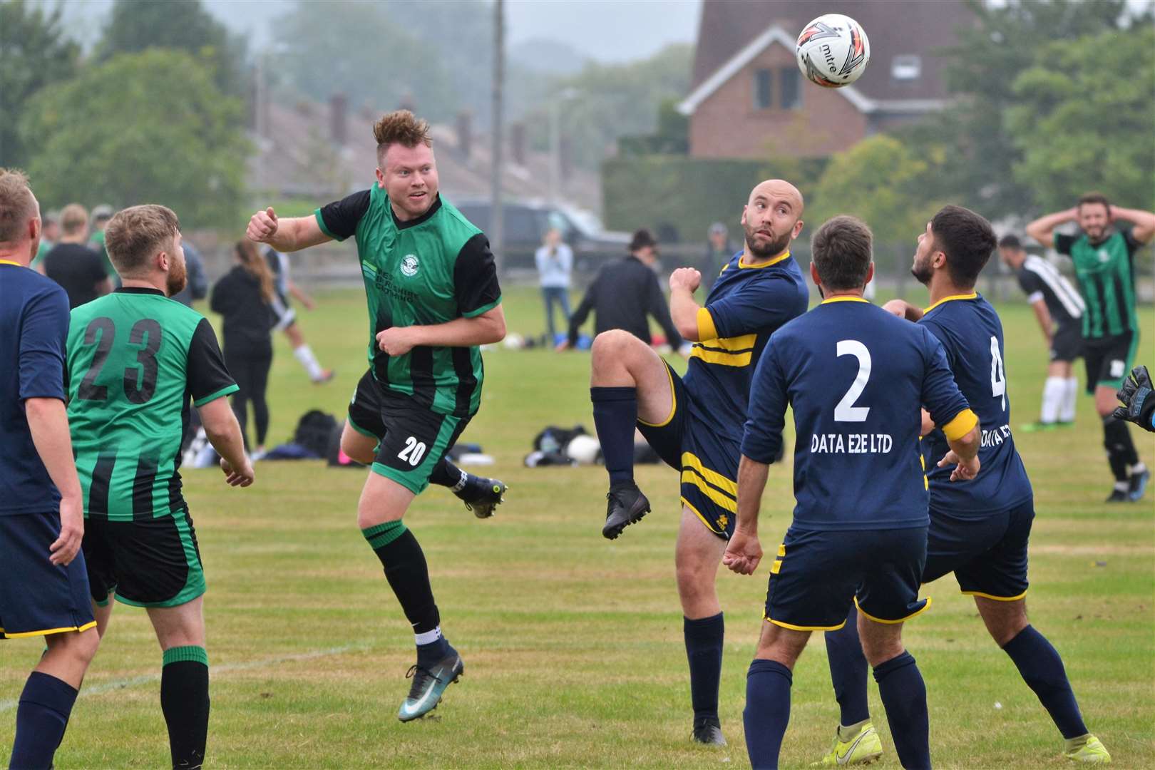 A Cold Ash player heads towards goal