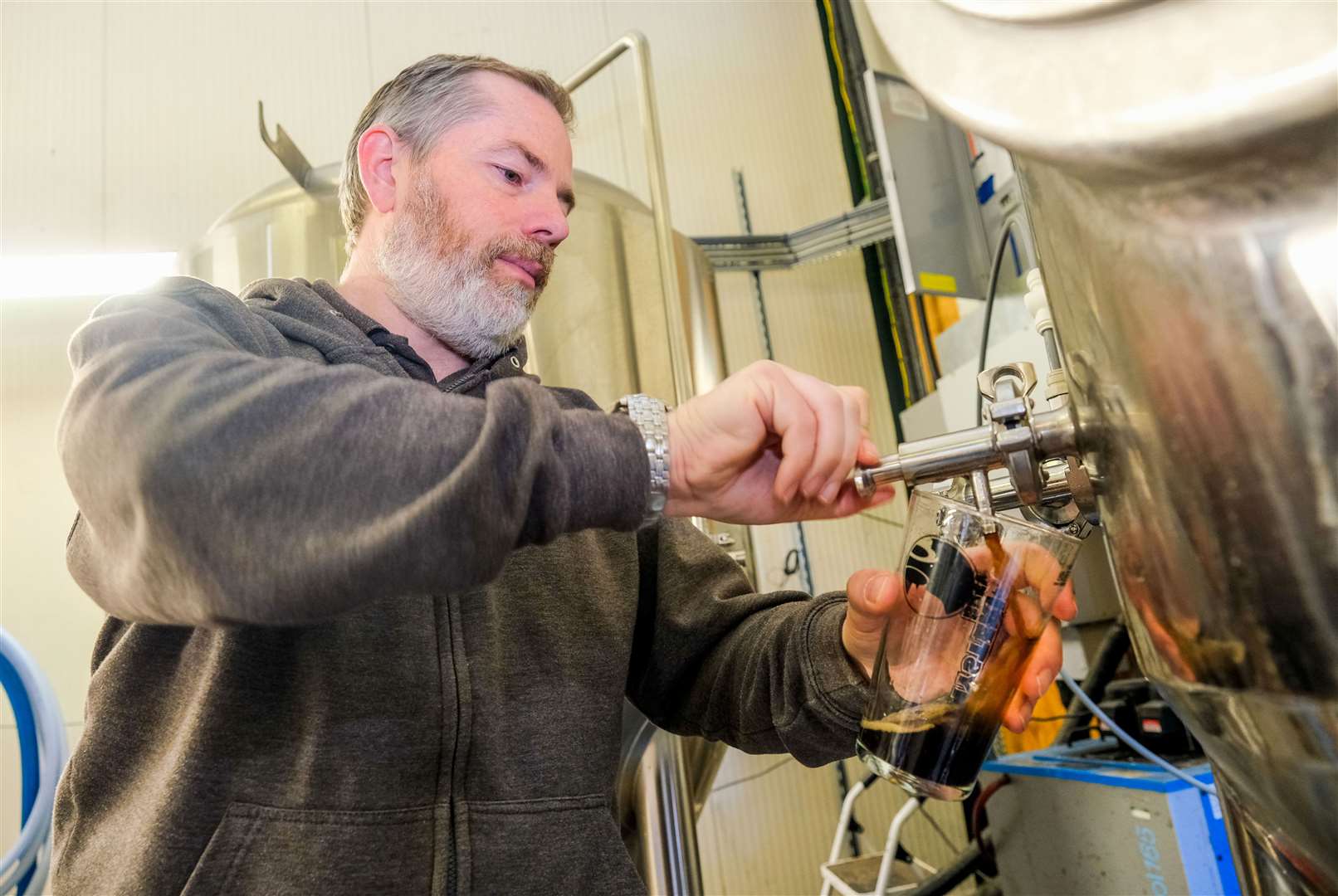 Adam Sculthorp testing the new batch