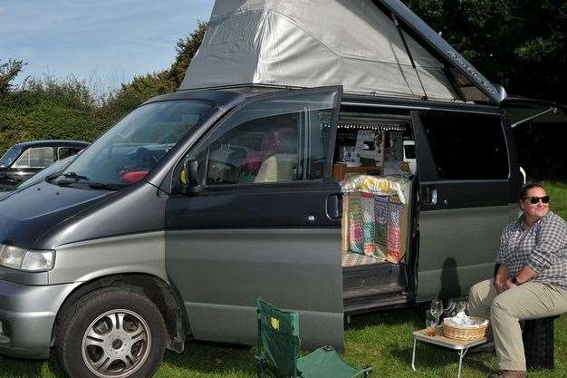 Maria Landovski's Mazda Bongo at Aldworth classic car meet Pic: Geoff Fletcher