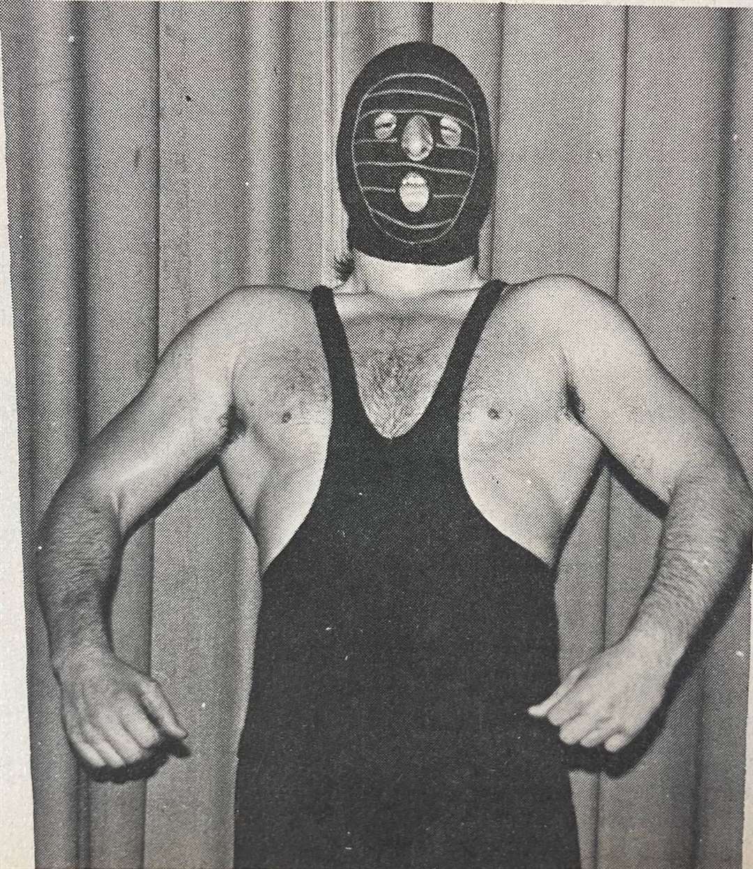 Legendary British wrestler Kendo Nagasaki visited Newbury's Corn Exchange in 1974