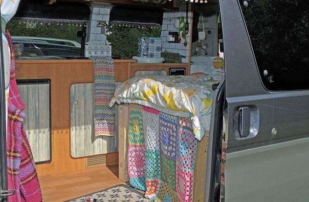 Maria Landovski's Mazda Bongo at Aldworth classic car meet Pic: Geoff Fletcher
