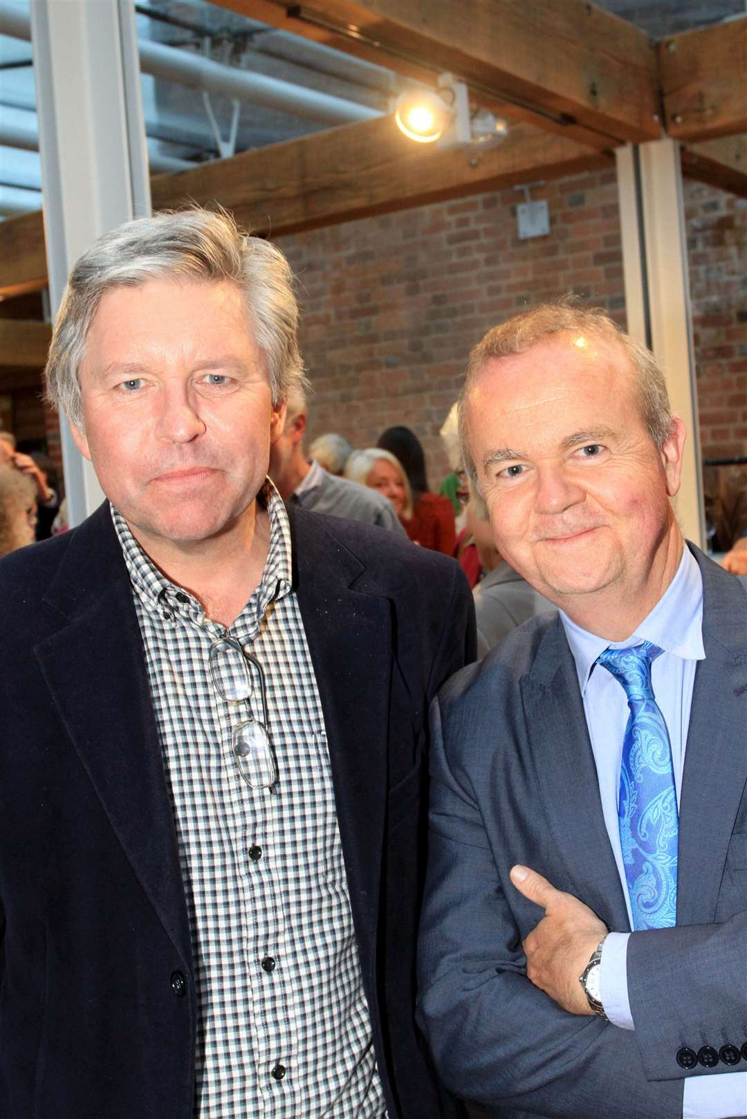 Nick Newman & Ian Hislop co writers of A Bunch of Amatwurs at the Watermill Theatre
