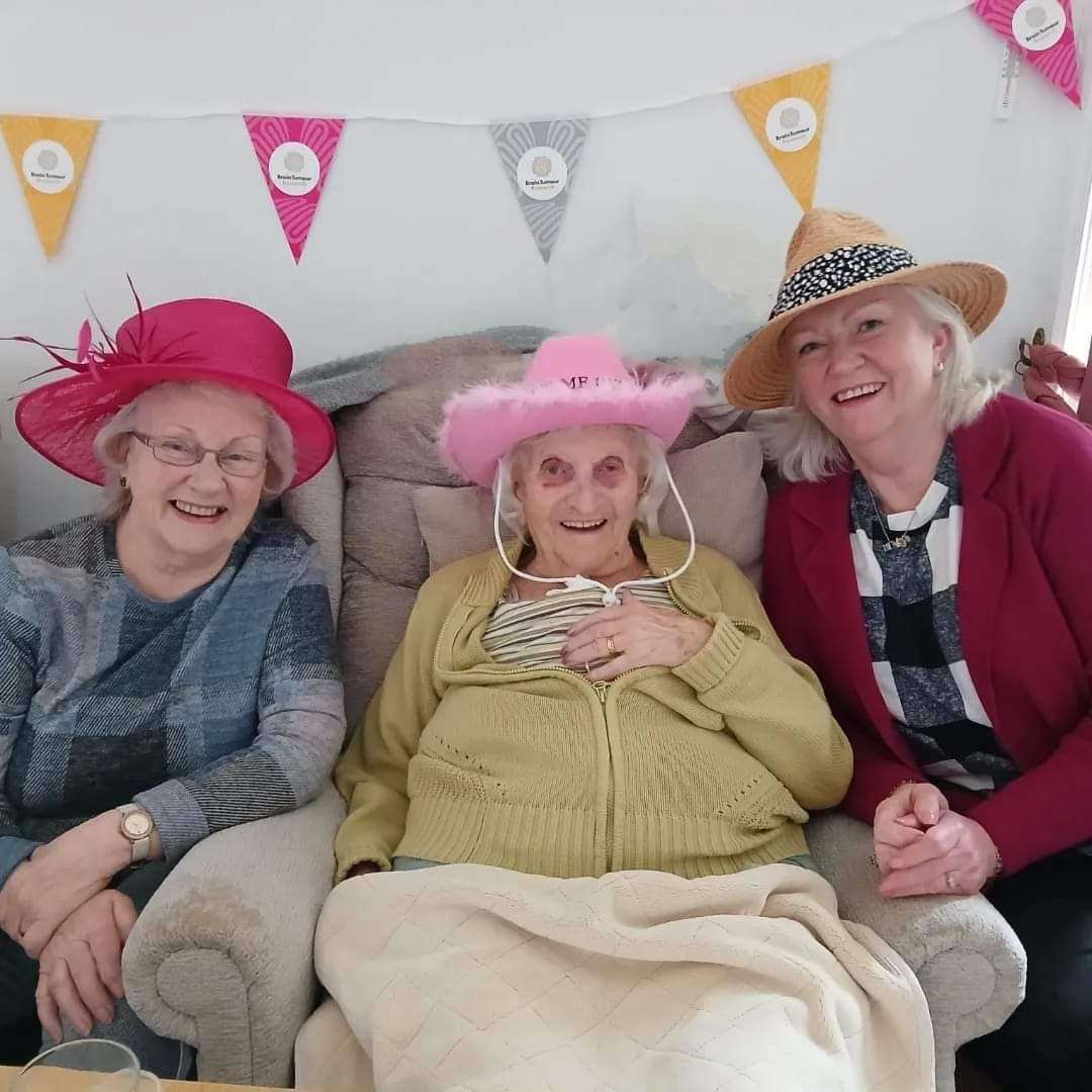 Residents and staff at Enbridge House Care Home in Woolton Hill donned flamboyant hats to raise money for Brain Tumour Research