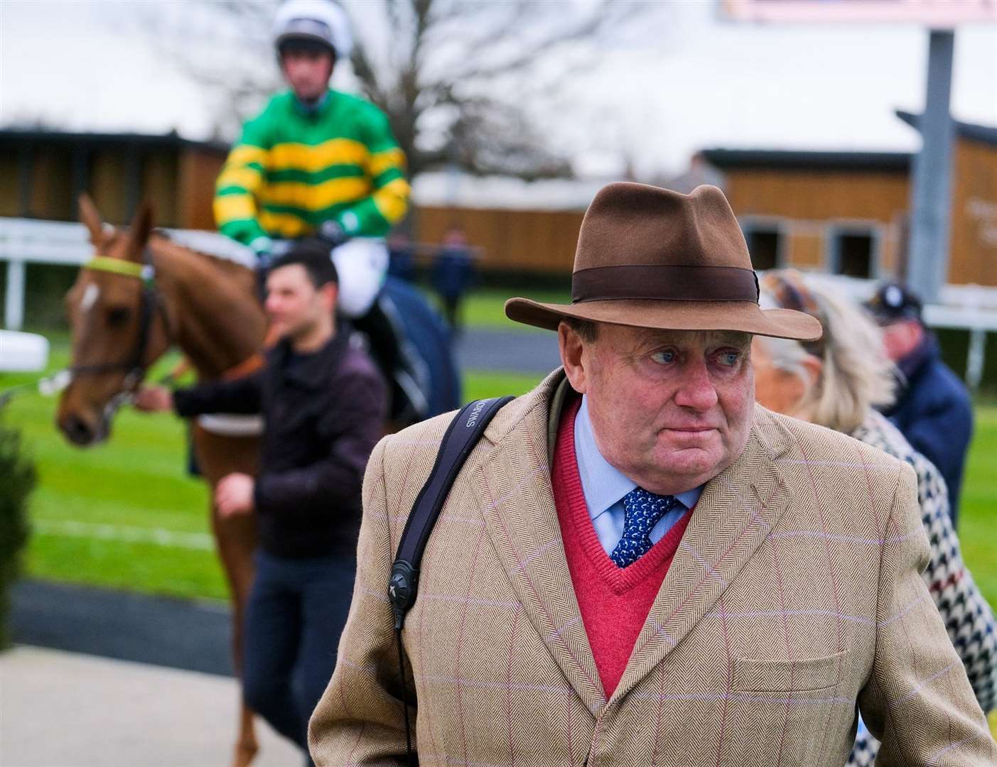 Nicky Henderson and jockey Nico de Boinville will be hoping new-acquisition Willmount can win well in the 12.40