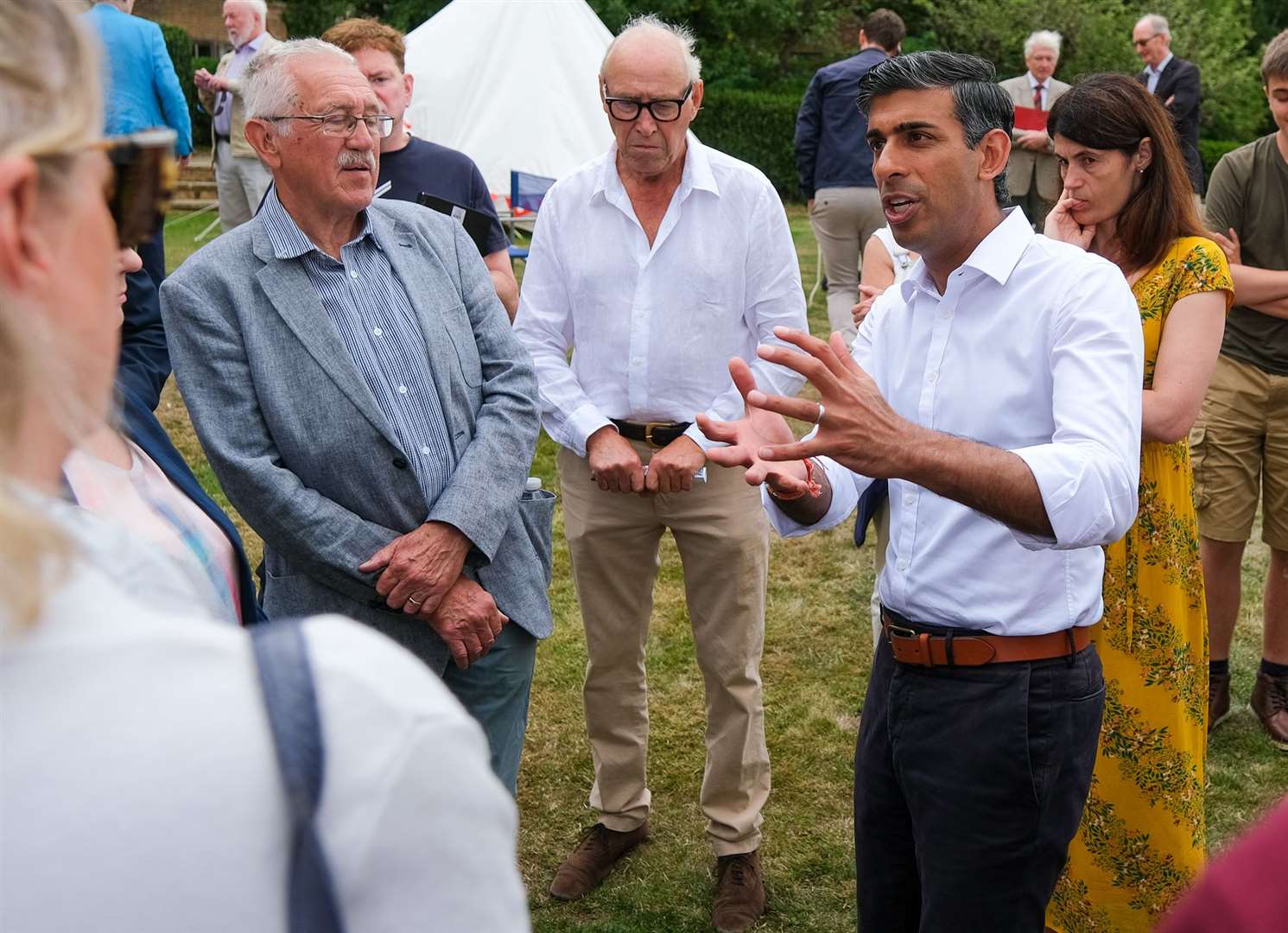 Rishi Sunak meets members of the local Conservative Association