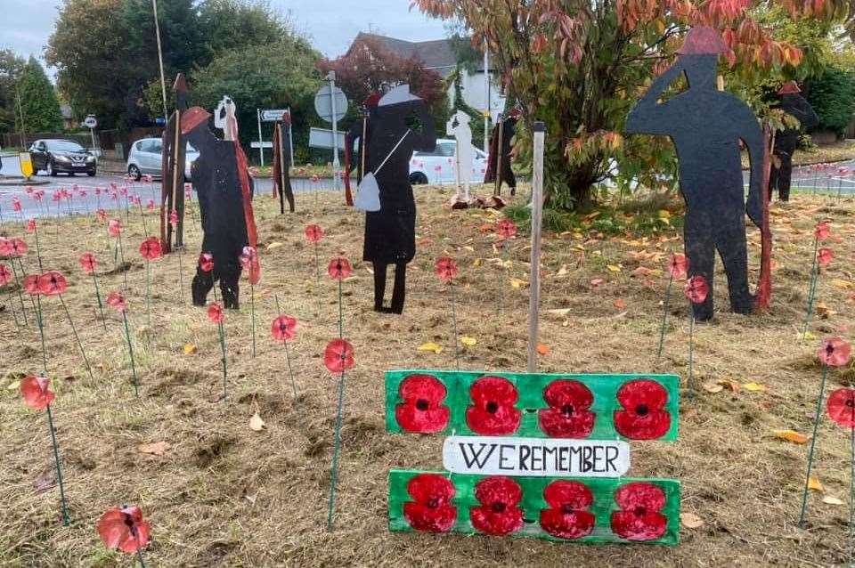 Remembrance display in Tilehurst