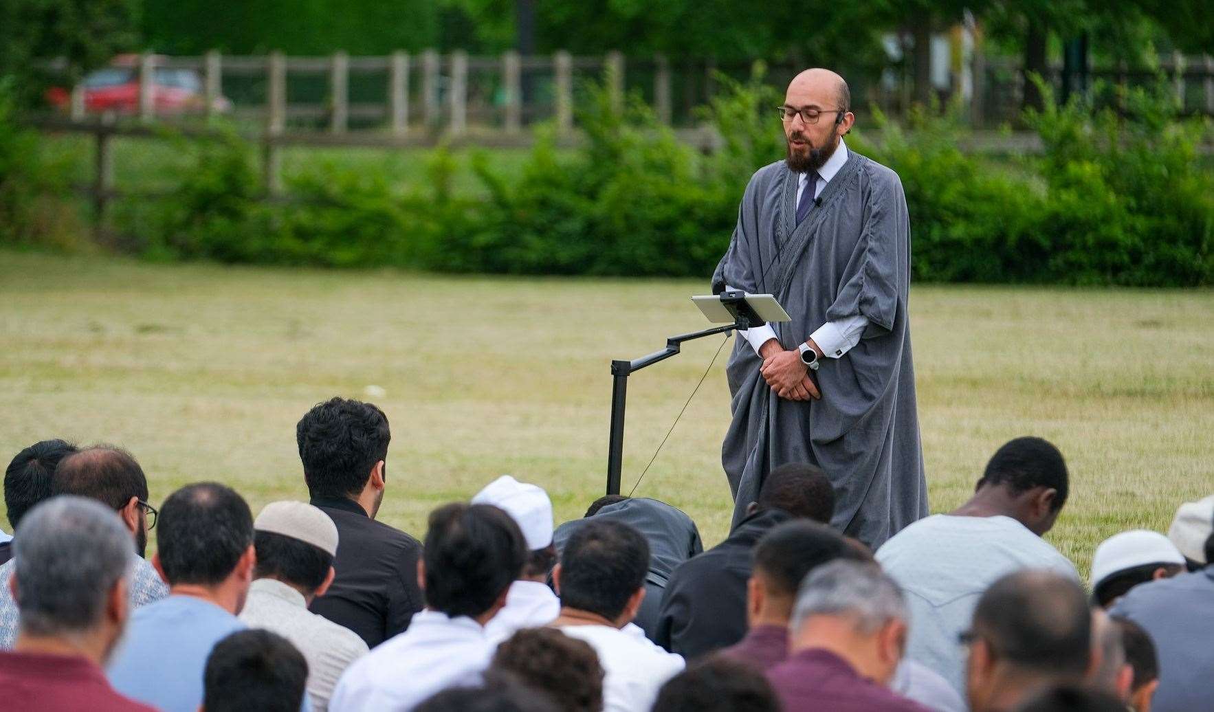 Eid prayer in the park at Henwick fields