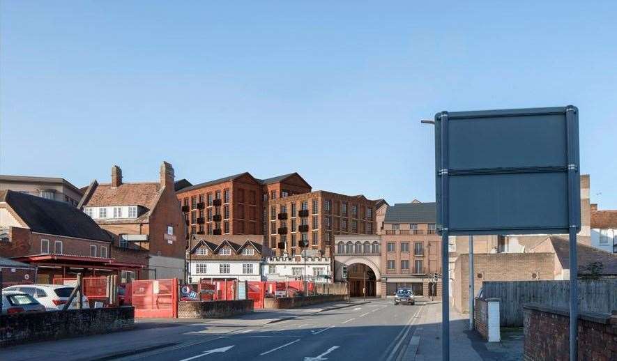 What the Eagle Quarter redevelopment of the Kennet Shopping centre would look like from Bear Lane