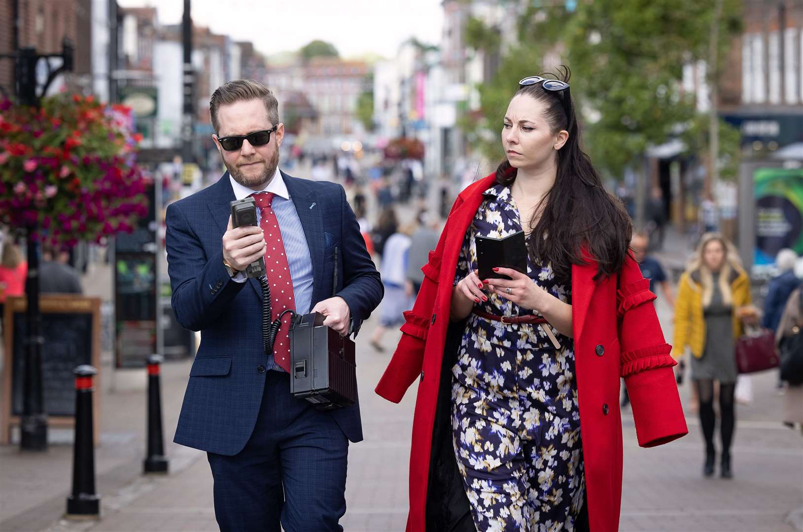 Some of the older phones took a nostalgic trip through Newbury town centre recently