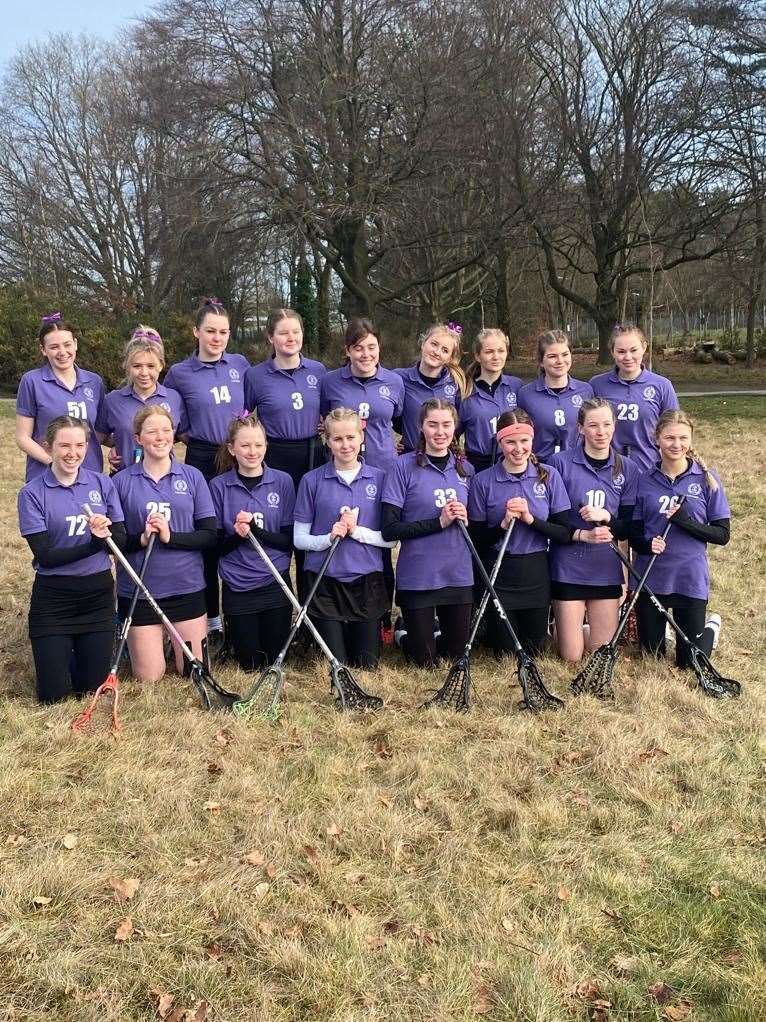The St Bart's senior lacrosse team