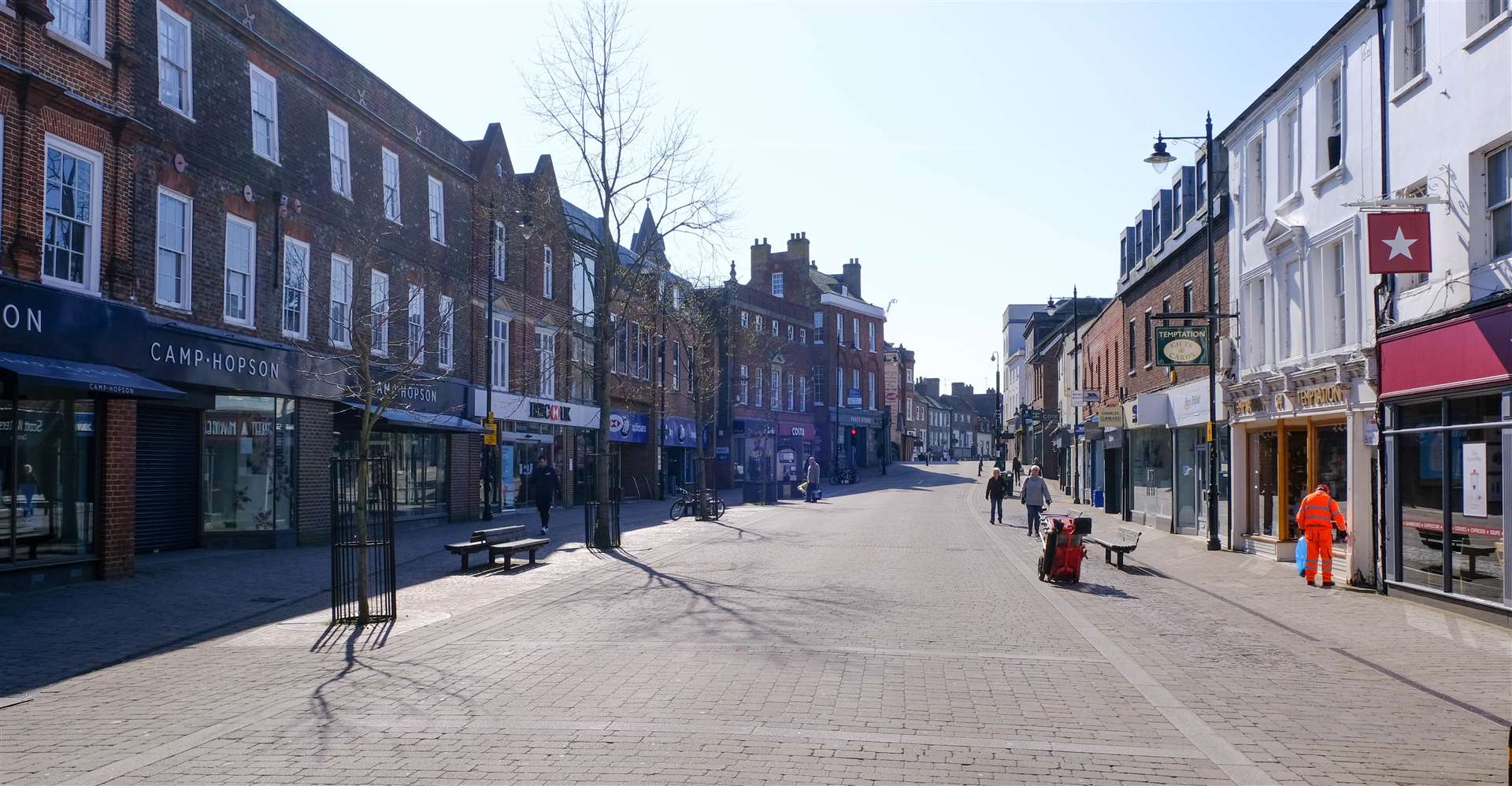 Newbury during lockdown in 2020