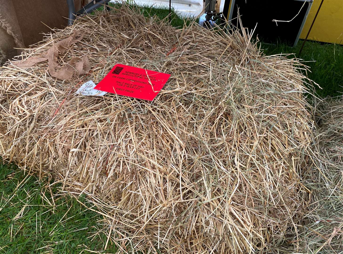 Bales of hay and straw were also judged at the Newbury Show, with the best awarded prizes
