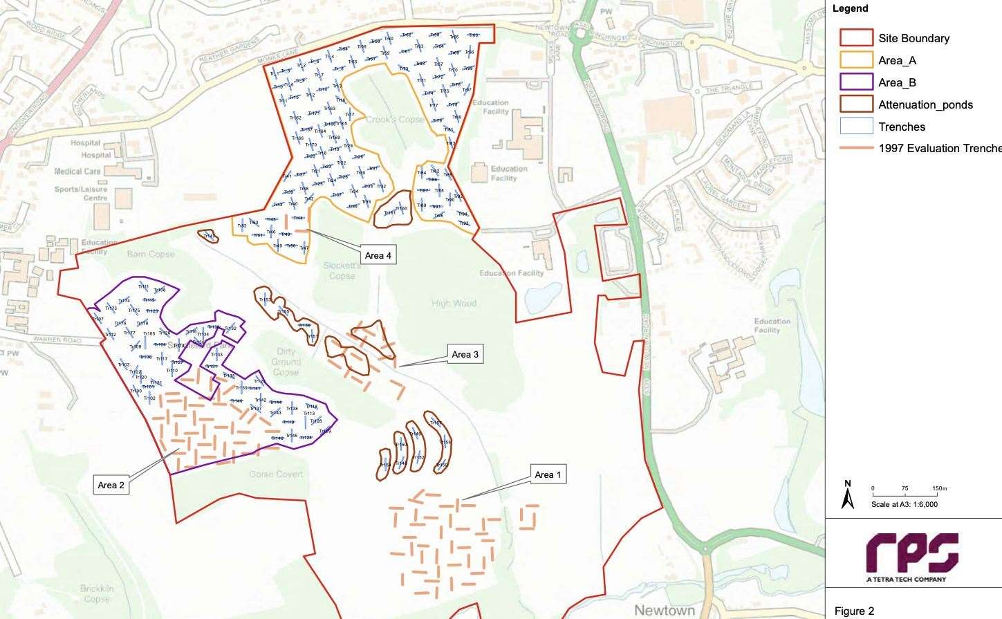 The trench map plan for the dig at Sandleford