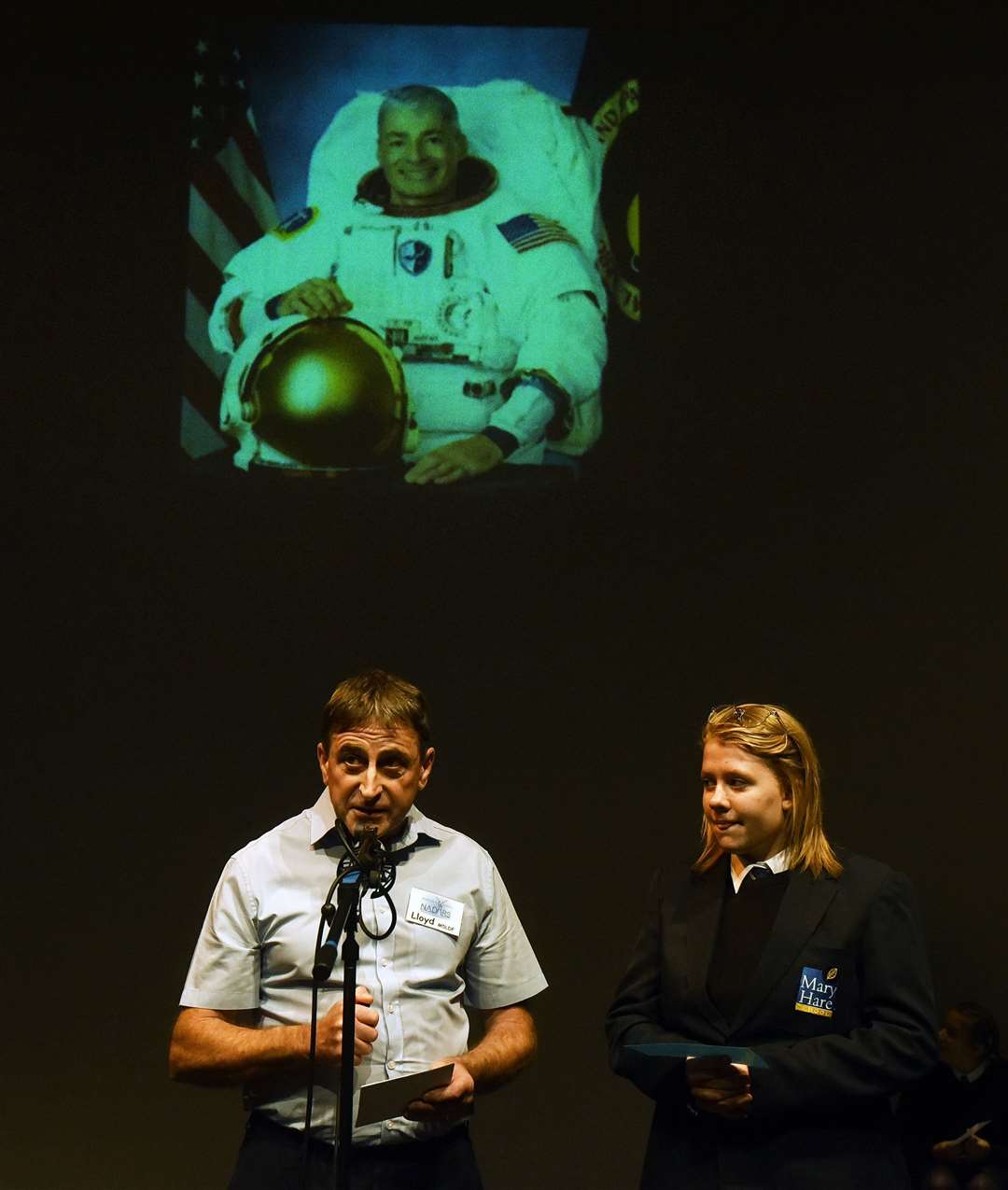 Rosie Harris, 13 asked the first question, making world history. (52203496)
