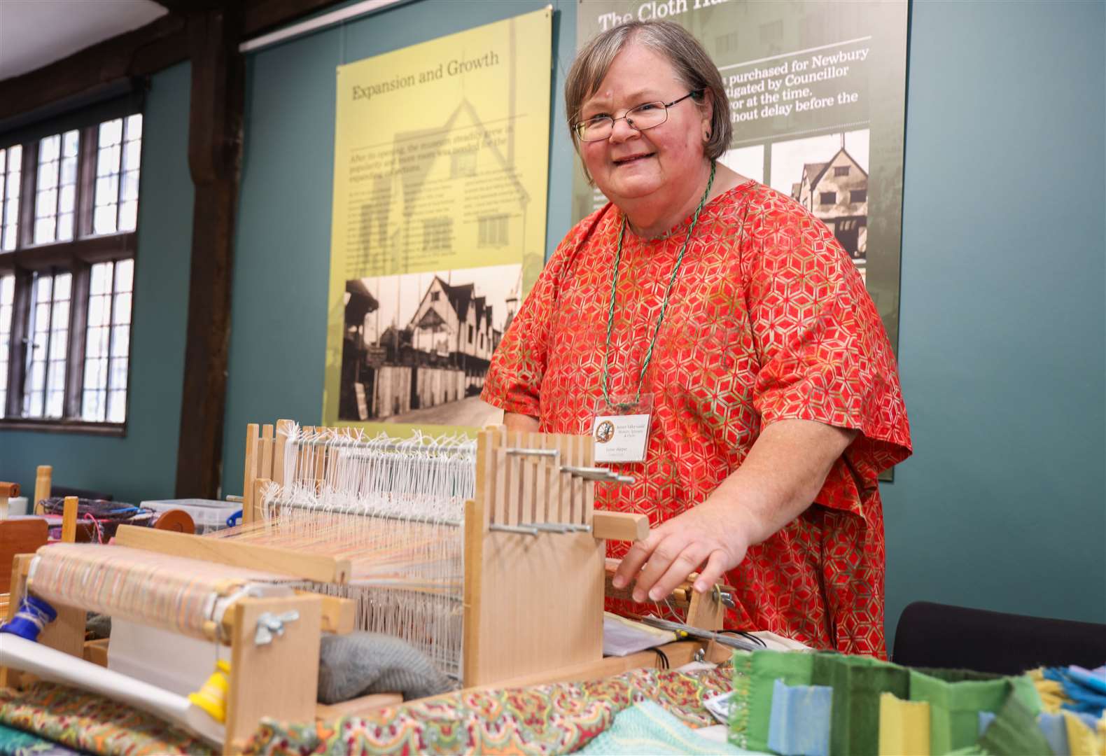Lynne Harper from the Kennet Valley Guild of Weavers, Spinners and Dyers