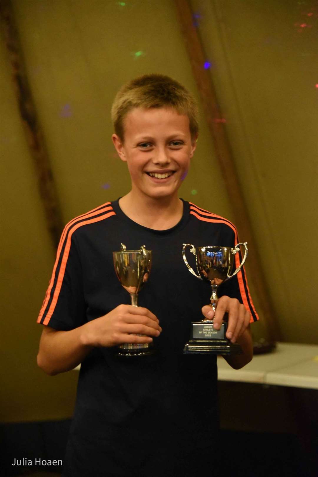 Will McDonald - best under-13 field athlete and junior athlete of the year