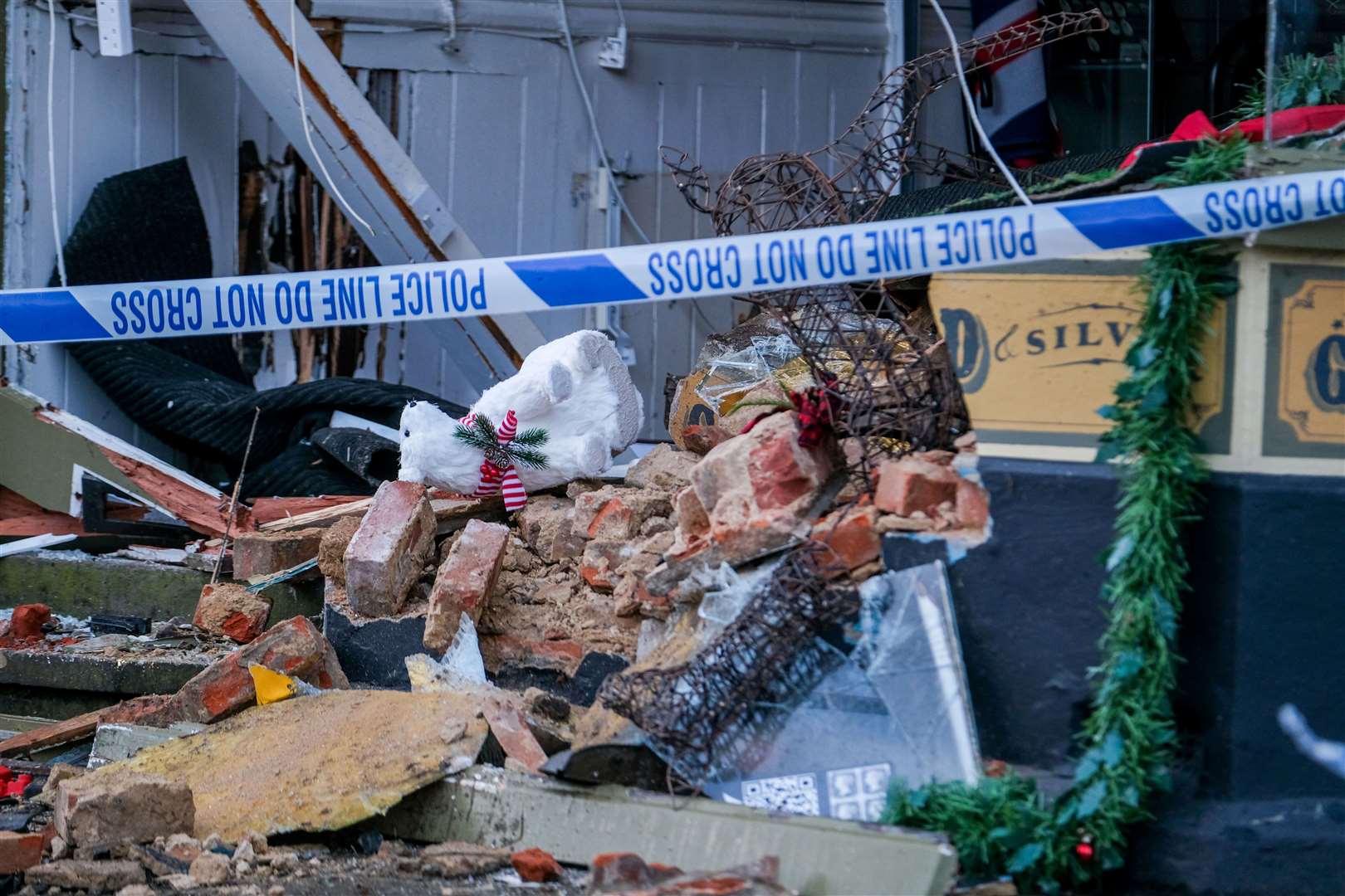 The aftermath of the ram-raid
