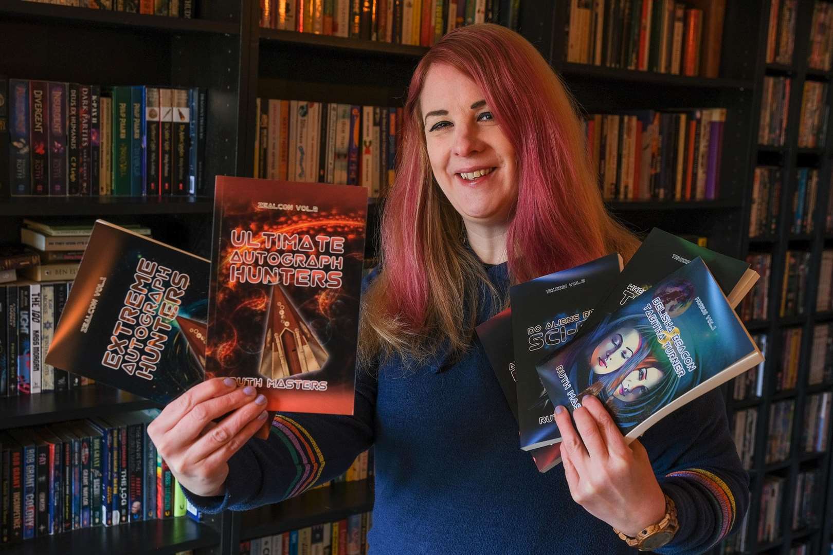 Ruth Masters with her latest book