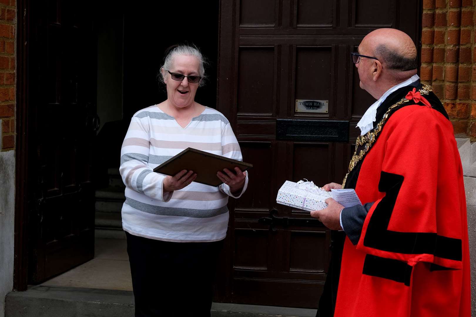 20 years service at Newbury Town Council - Margaret Gore .Ref: 33-2221. (50268662)