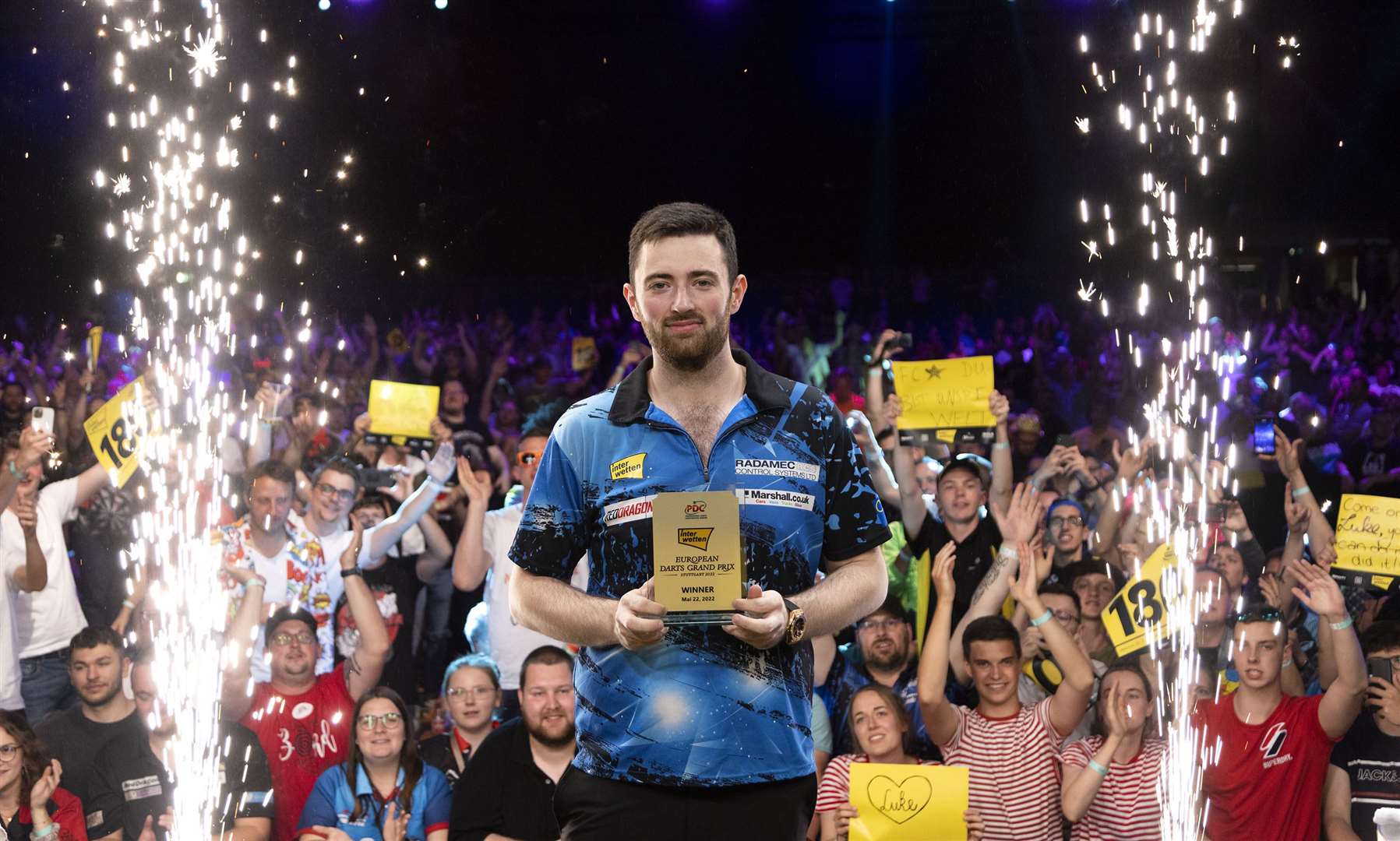 Luke Humphries wins in Stuttgart. Picture: Kais Bodensieck
