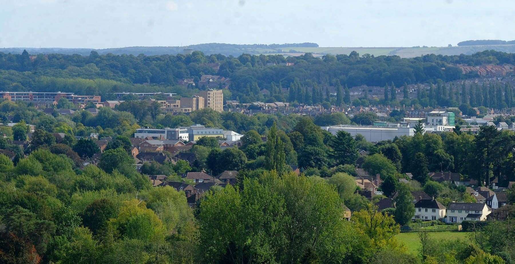 A view over Newbury from Donnington Castle