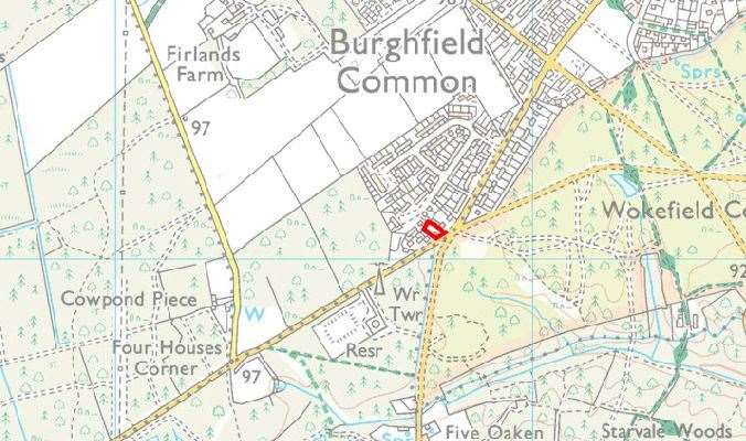 Site of the refused barn conversion at Burghfield Common