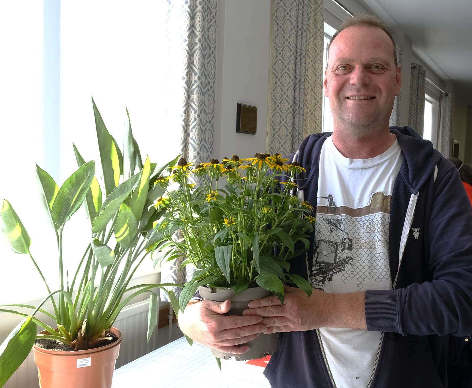 Tim Stutt with his prize-winning entries