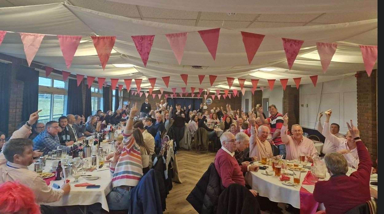 Pink Day gathering inside the club house