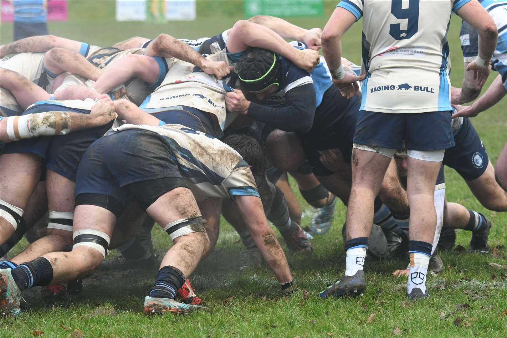 Newbury Blues' Ben Hicks in the scrum - Photo: Peter Branch