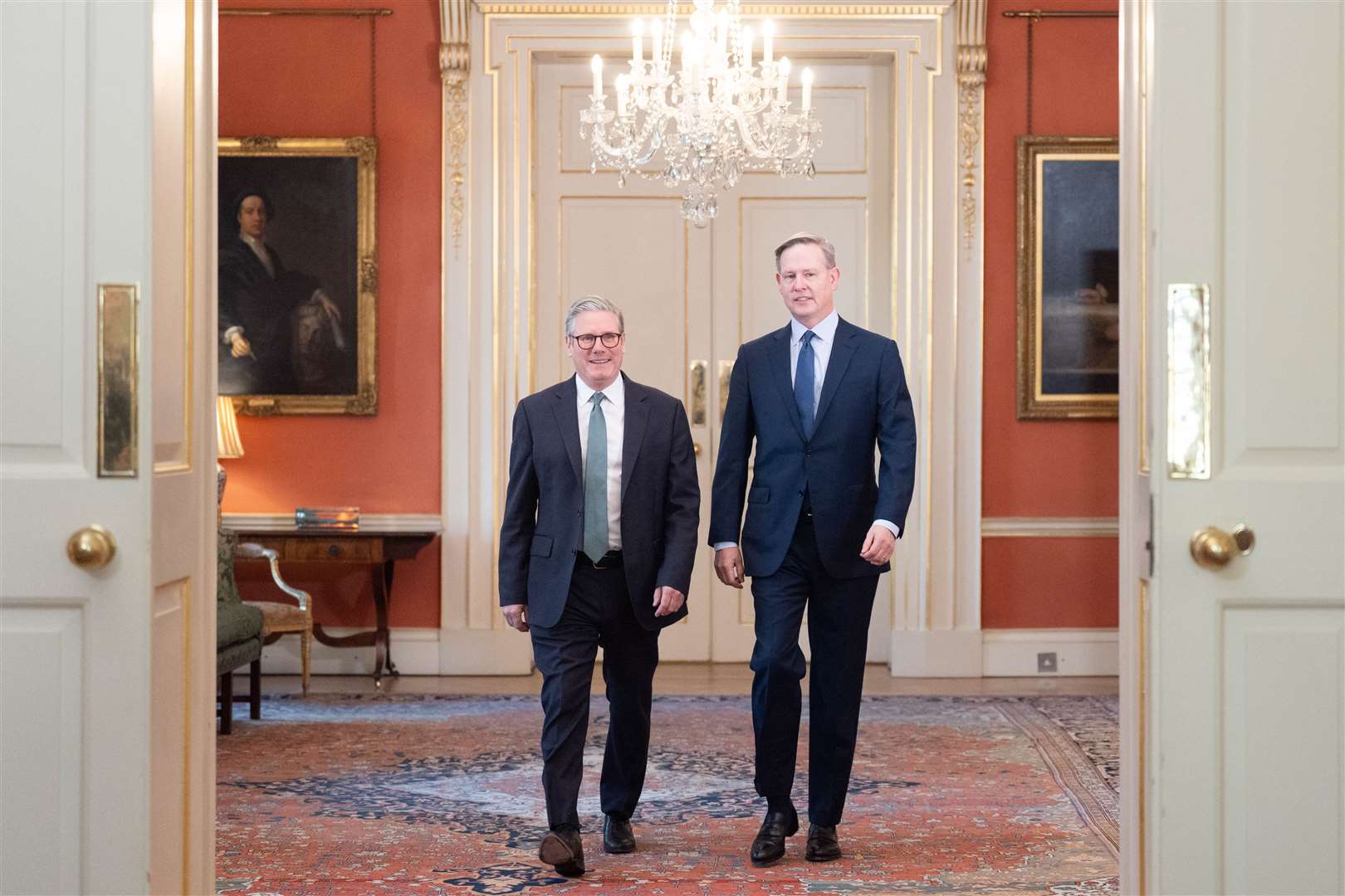 Prime Minister Sir Keir Starmer hosted Comcast Corporation president Mike Cavanagh in Downing Street after closing the deal (Stefan Rousseau/PA)