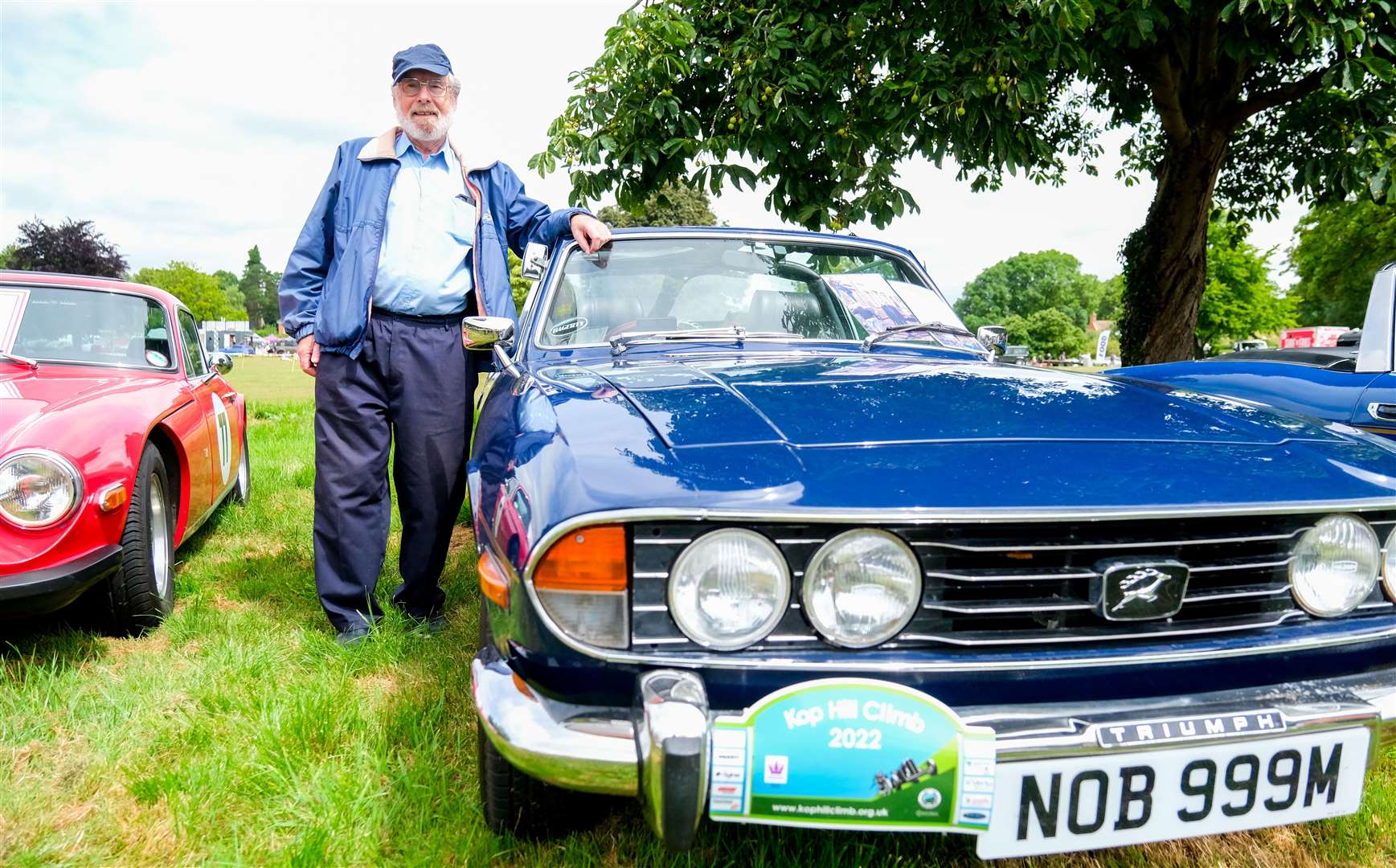 Emrhys Barrel with his 1973 Triumph Stag