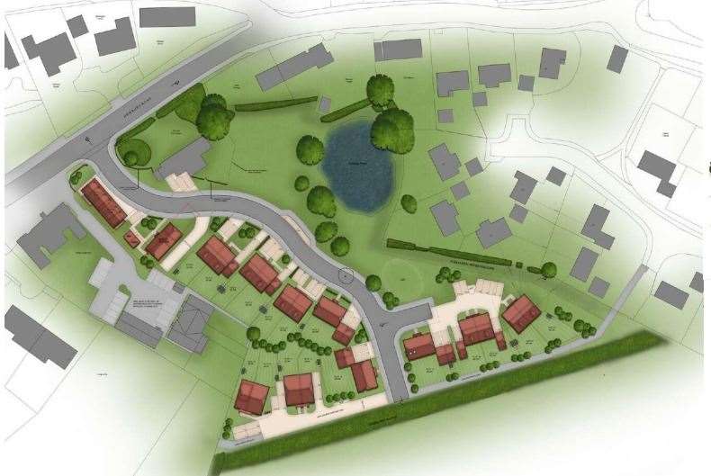 The proposed develeopment for 21 new homes in Hermitage. Picture by: TA Fisher. (54421021)