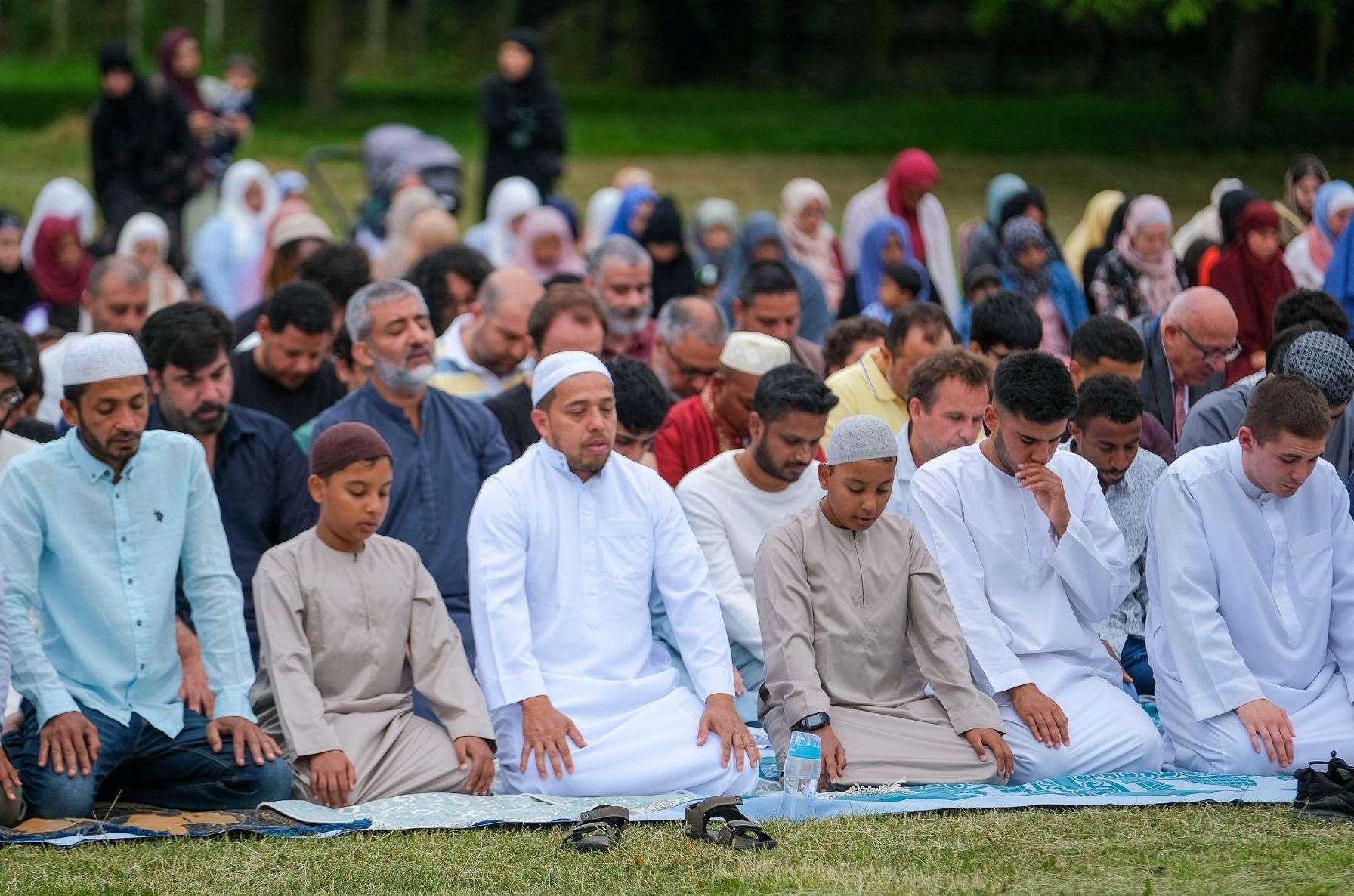 Eid prayer in the park at Henwick fields