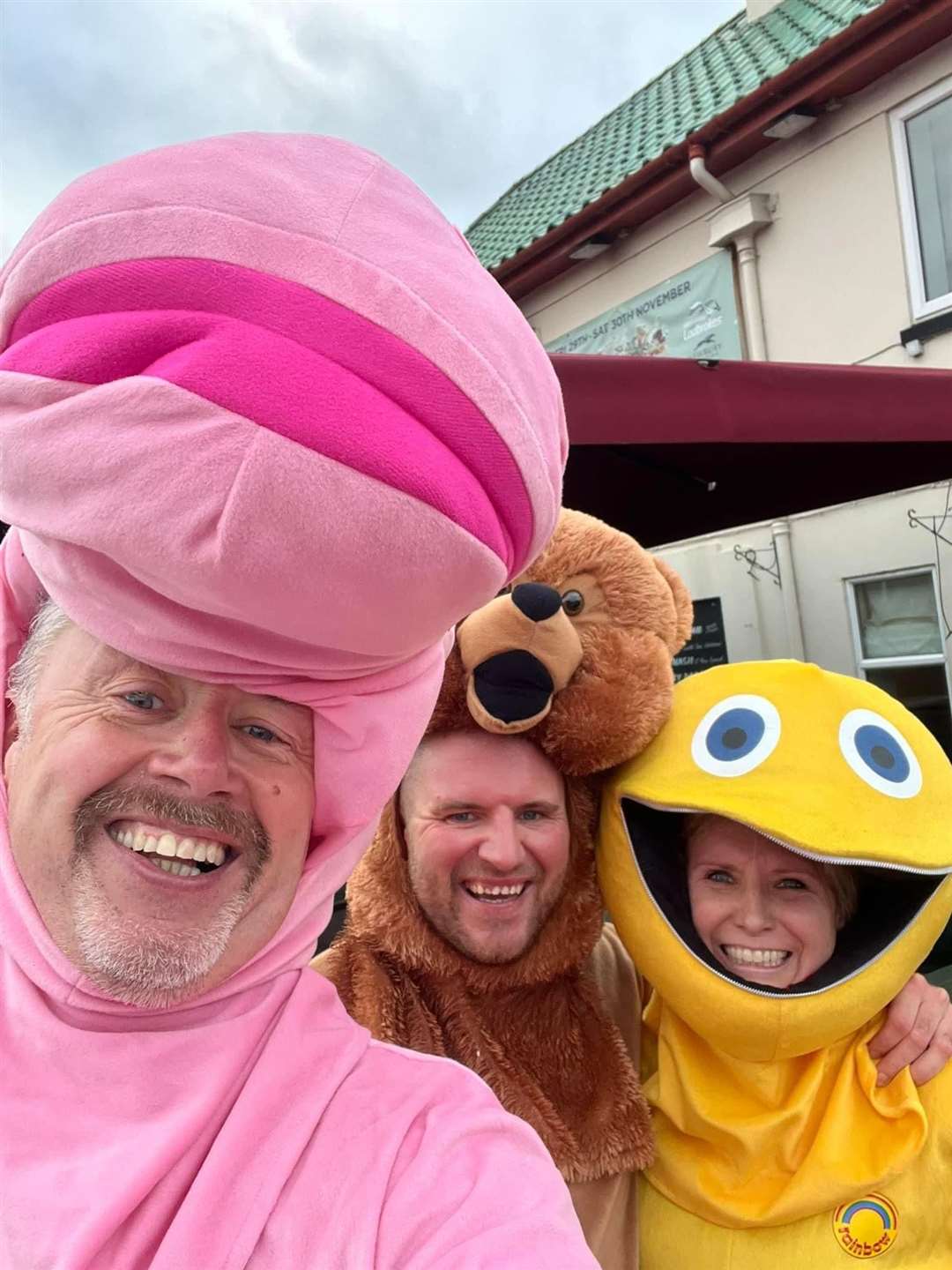 George Brooksmith, Danny Stevens and Donna Parkin set off on their charity run