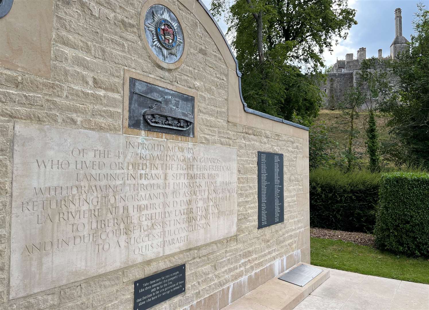 The 4th/7th Royal Dragoon Guards Memorial at Creully. Credit: Mirek Gosney