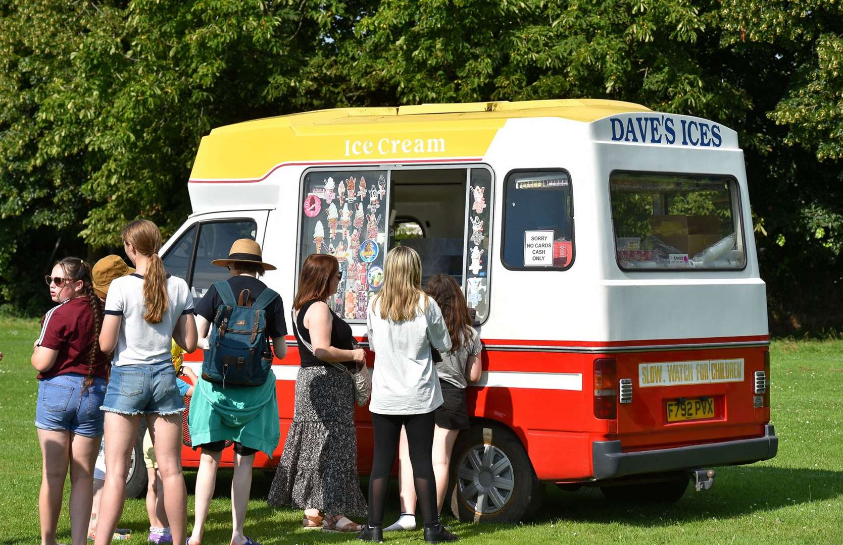 Ice Cream Van providing much-needed cold treats at the Summer Fete