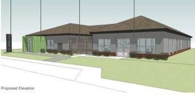Proposed elevation for Chemotherapy Unit at Basingstoke and North Hampshire Hospital
