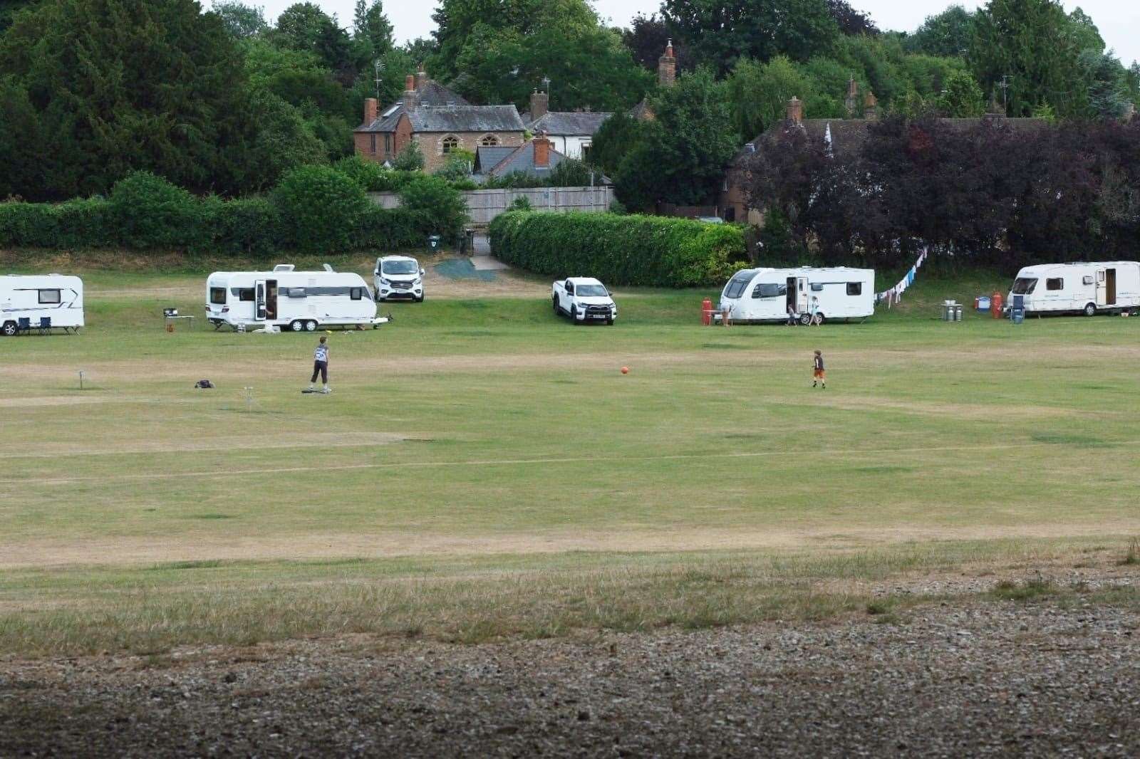 The encampment on Donnington Recreation Ground