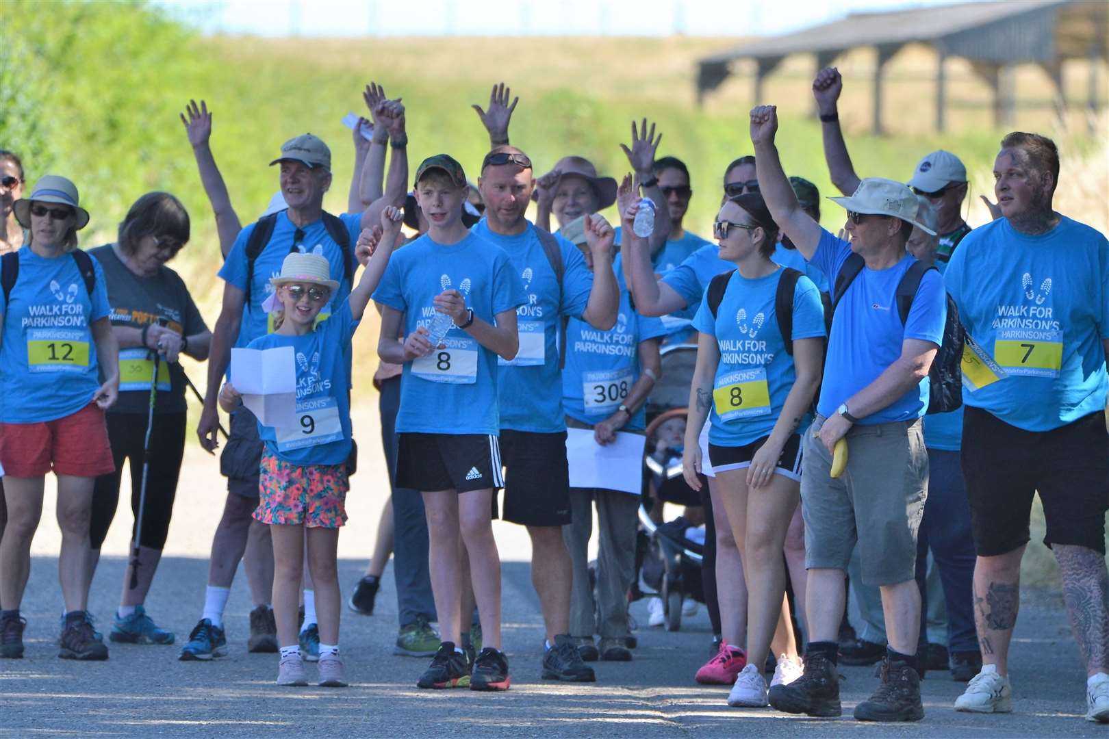 The walk took place in hot conditions