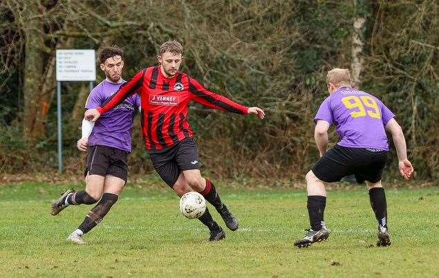 NWX and Kingsclere clash in Newbury Sunday League - Photo: Wilf Springer