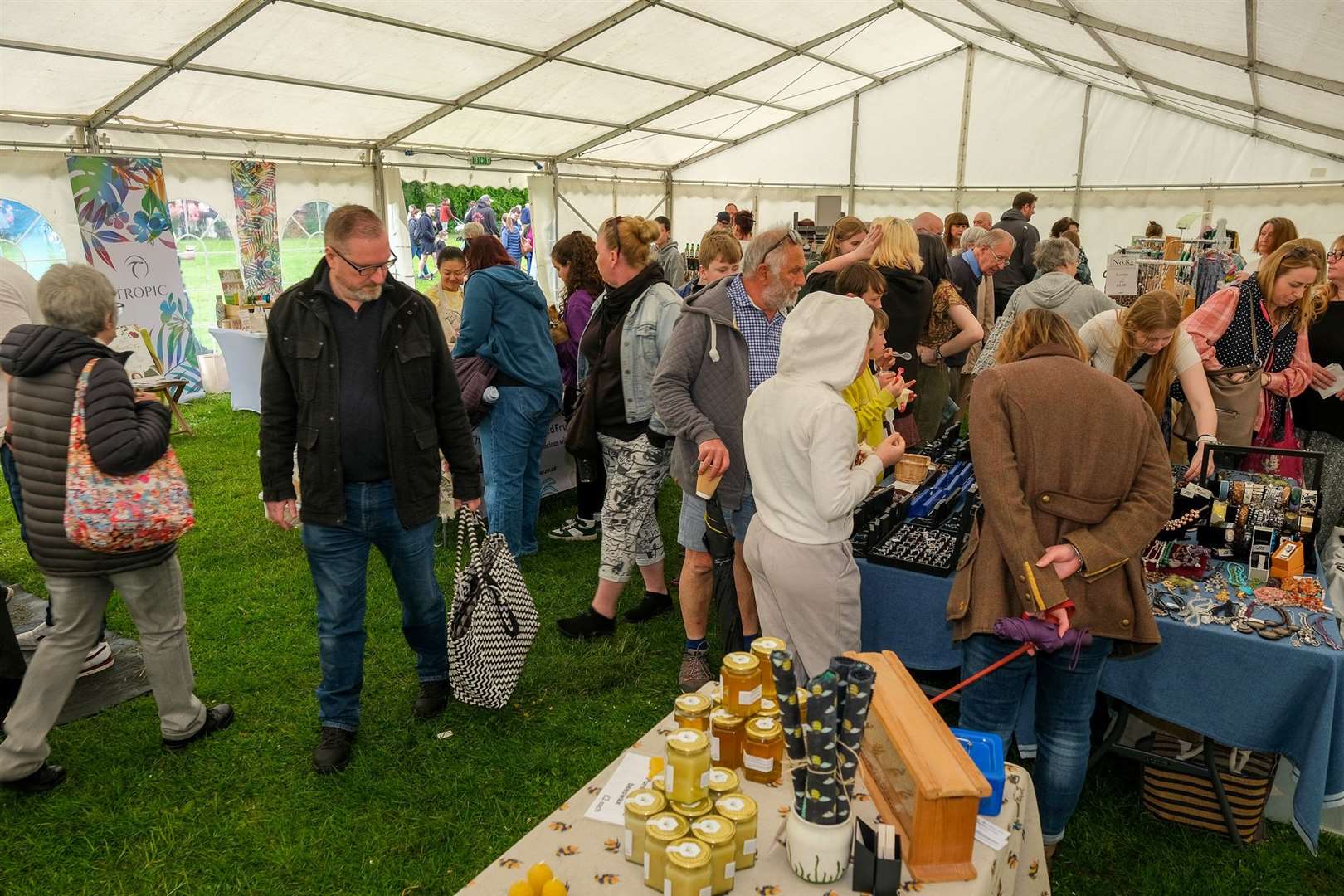 Browsing the various stalls